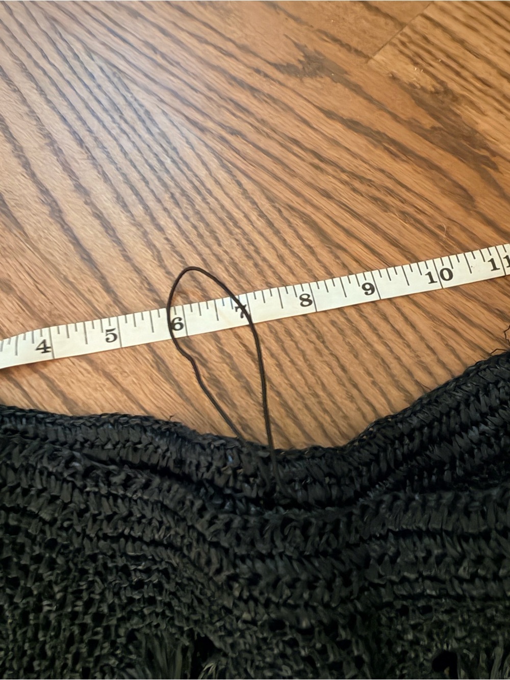 Black Crochet A-Line Women's Skirt - Picture 5 of 6